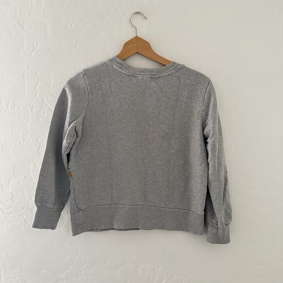 Maeve x Anthropologie Marcie Sweatshirt Womens XS Gray Floral Embroidery Boho - Picture 9 of 14